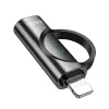 HOCO adapter Lightning (férfi) Type C (női) digitális kijelzővel 2,4A 27W UA32B fekete - 0. kép