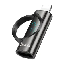 HOCO adapter Lightning (férfi) Type C (női) digitális kijelzővel 2,4A 27W UA32B fekete