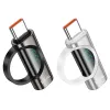 HOCO adapter Type C (hím) - Lightning (női) digitális kijelzővel 3A 60W UA32A ezüst - 3. kép