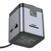 HOCO adapter HUB 9 az 1-ben Type C vezeték nélküli töltővel HB49 fém szürke - 3. kép