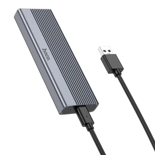 HOCO adapter HUB USB A SSD lemezekhez USB3.1 / 6GBps HB47 fém szürke