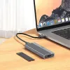 HOCO adapter HUB Type C SSD lemezhez USB3.2 / 10GBps HB47A fém szürke - 1. kép