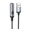HOCO cigarettagyújtó USB A UA30 0,3 m fekete, - 0. kép