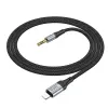 HOCO AUX kábel Lightning (férfi) Jack 3,5 mm (férfi) UPA26 1 m fekete - 1. kép