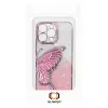 Tel Protect Butterfly Water tok iPhone 13 Pro pink - 4. kép