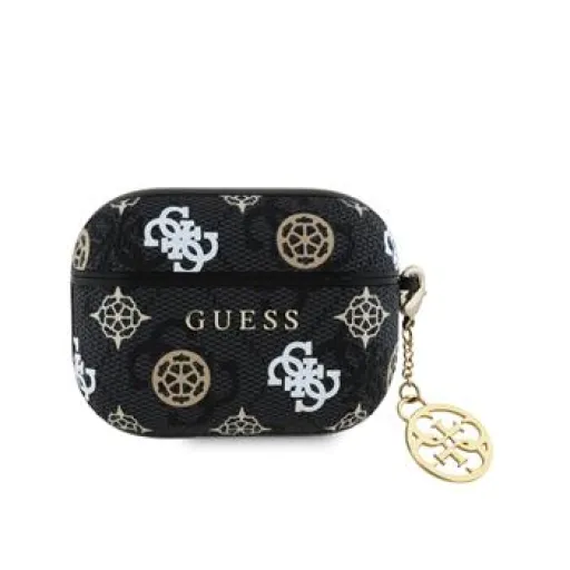 Guess PU 4G Peony Charm fliptok AirPods Pro-hoz fekete