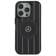 Mercedes MB Double Layer Crossed Lines MagSafe tok iPhone 16 - fekete