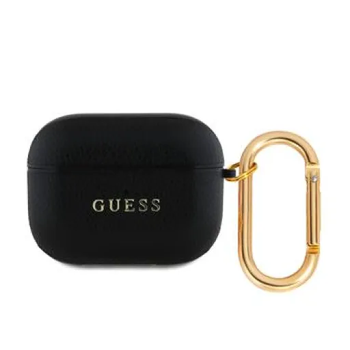 Guess PU Grained Classic Logo tok AirPods 3-hoz Fekete