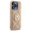 DKNY Quilted Stack Logo iPhone 15 Pro Max tok - Bézs - 1. kép