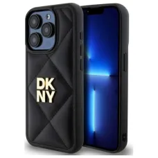 DKNY Steppelt Logós iPhone 15 Pro Max tok - Fekete tok