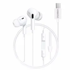 Choetech OC-A011 USB-C In-Ear Headphones 1.2m - White