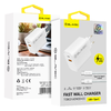 Blavec fali töltő BC2 - USB + Type C - QC 3.0 PD 20W Type C - Type C kábellel (TCBC2-UCW20+CC) fehér - 0. kép