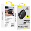 Blavec fali töltő BC2 - USB + Type C - QC 3.0 PD 20W Type C - Type C kábel (TCBC2-UCB20+CC) fekete - 0. kép