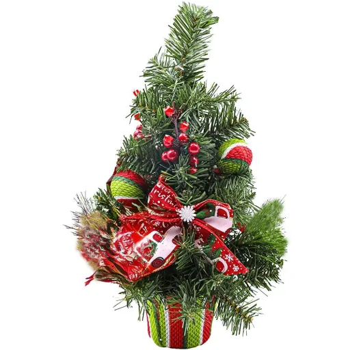 Dekoratív karácsonyfa íróasztalra 50 cm RC-K-432 zöld