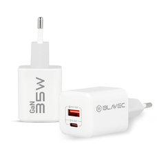 Blavec fali töltő BC4 GaN - USB + Type-C - 35W 3A (TCBC4G-UCW353A) fehér