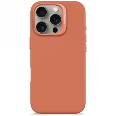 Decoded Antimikrobiális Szilikon Hátlap Mágnestokompatibilitással iPhone 16 Pro-hoz - Narancs tok