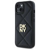 DKNY Quilted Stack Logo iPhone 14 tok - Fekete - 0. kép