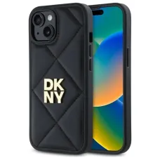 DKNY Steppelt Stack Logo iPhone 15 tok - Fekete