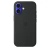 Apple iPhone 16 szilikon tok MagSafe-fel - fekete thumbnail