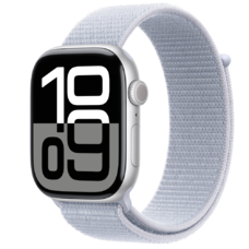 Apple Watch S10 GPS 46mm ezüst alumínium tok kék felhő sportpánttal