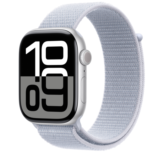 Apple Watch S10 GPS 46mm ezüst alumínium tok kék felhő sportpánttal