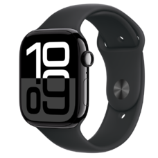 Apple Watch S10 GPS 46mm Éjfekete Alumínium Tok Fekete Sport Szíjjal - S/M