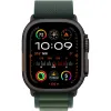 Apple Watch Ultra2 v2 Mobilhálózatos 49mm Fekete Titán Tok Sötétzöld Hegyi Hurkos Szíj - Kicsi - 1. kép