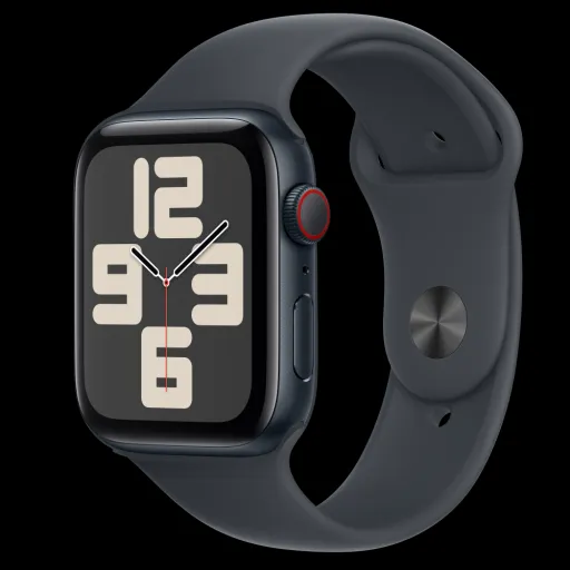 Apple Watch SE2 v3 Mobilhálózat 44mm Éjféli Alumínium Tok Éjféli Sport Szíj - S/M