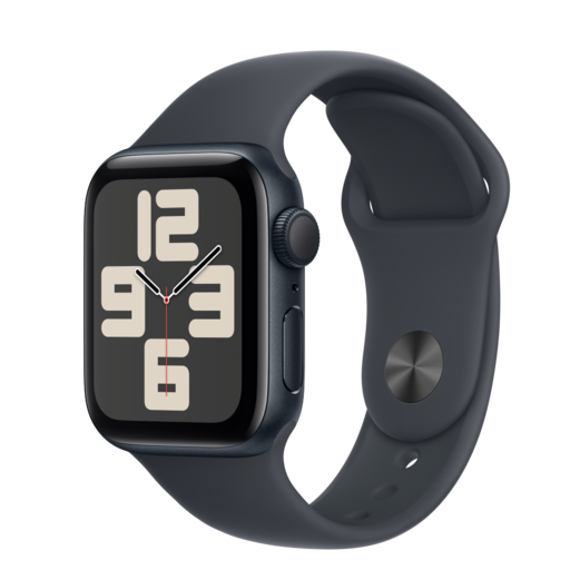 Apple Watch SE2 v3 GPS 40mm Éjféli Alumínium Tok Éjféli Sport Szíjjal - S/M
