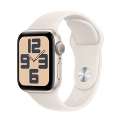Apple Watch SE2 v3 GPS 40mm Csillagfény Alumínium Tok és Csillagfény Sport Szíj - M/L