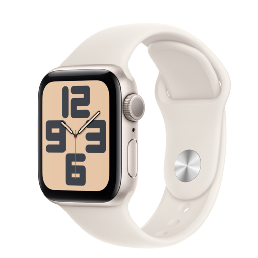 Apple Watch SE2 v3 GPS 40mm Csillagfény Alumínium Tok és Csillagfény Sport Szíj - M/L