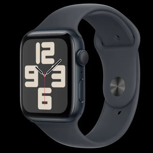 Apple Watch SE2 v3 GPS 44mm Éjféli Alumínium Tok Éjféli Sport Szíj - M/L,