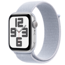 Apple Watch SE2 v3 GPS 44mm Ezüst Alumínium Tok Kék Felhő Sportpánt