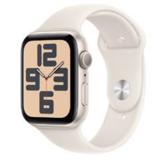 Apple Watch SE2 v3 GPS 44mm Csillagfény Alumínium Tok Csillagfény Sport Szíjjal - M/L,