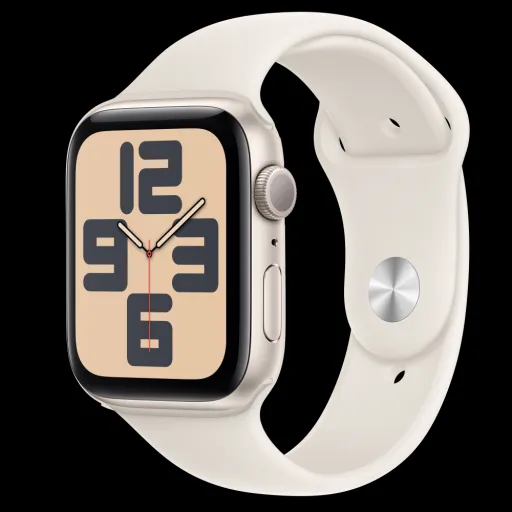 Apple Watch SE2 v3 GPS 44mm Csillagfény Alumínium Tok Csillagfény Sport Szíjjal - M/L,