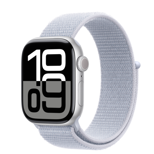 Apple Watch S10 GPS 42mm Ezüst Alumínium Tok Kék Felhő Sport Hurokkal