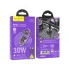 HOCO autós töltő USB A + Type C + kábel Type C to Lightning PD QC3.0 3A 30W Z53A lila - 2. kép
