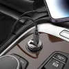 HOCO autós töltő USB A + Type C + Type C to Lightning kábel PD QC3.0 3A 30W Z53A fekete - 4. kép