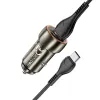 HOCO autós töltő USB A + Type C + kábel USB A - Type C PD QC3.0 3A 20W Z46A szürke - 3. kép