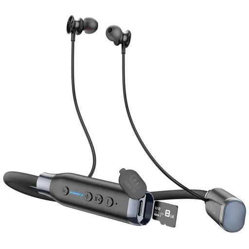 HOCO vezeték nélküli bluetooth nyakpántos fülhallgató ES62 fekete