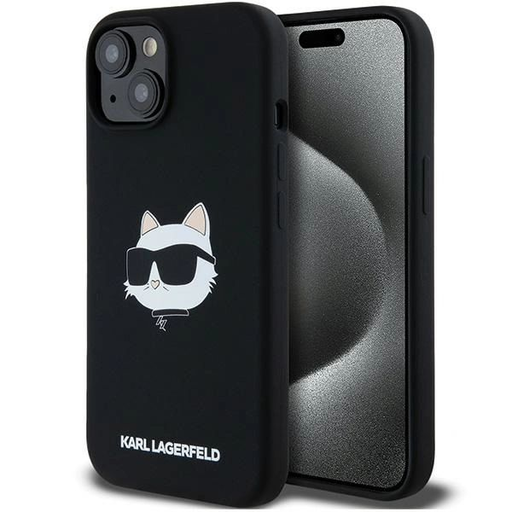Karl Lagerfeld Szilikon Choupette Fej MagSafe Tok iPhone 15/14/13 - Fekete tok Karl Lagerfeld Szilikon Choupette Fej MagSafe Tok iPhone 15/14/13 - Fekete tok