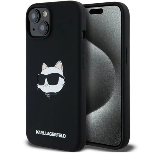 Karl Lagerfeld Szilikon Choupette Fej MagSafe Tok iPhone 15/14/13 - Fekete tok