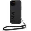 BMW Signature Leather Wordmark Cord iPhone 15 tok - Fekete - 0. kép