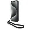 BMW Signature Leather Wordmark Cord iPhone 15 tok - Fekete - 2. kép