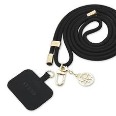 Guess GUOUCNMG4EK Univerzális CBDY zsinór pánt fekete/fekete nylon 4G fémdísz