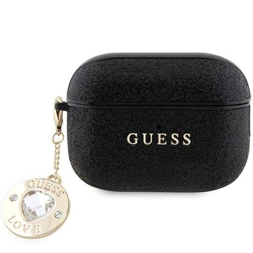 Guess GUAP2PGEHCDK tok AirPods Pro 2-höz - fekete Fixed Glitter Heart Diamond Charm Guess GUAP2PGEHCDK tok AirPods Pro 2-höz - fekete Fixed Glitter Heart Diamond Charm