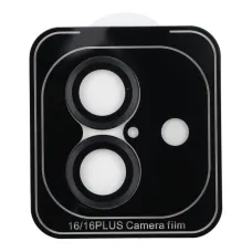 9H Camera PROTECTOR iPhone 16 / 16 Plus fekete üvegfólia