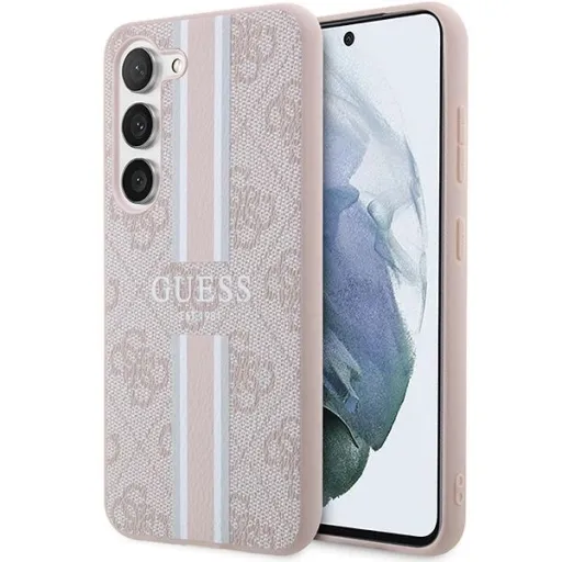 Guess GUHCS23SP4RPSP S23 S911 pink/pink hardcase 4G Printed Stripe tok