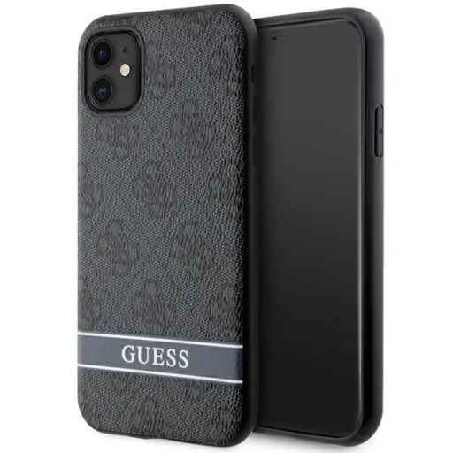 Guess GUHCN61P4SNK iPhone 11 / Xr szürke/szürke keménytok 4G Stripe tok