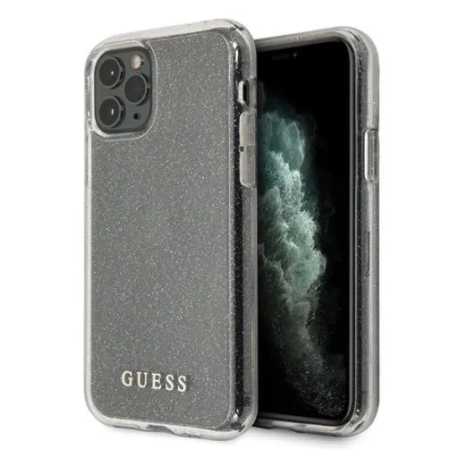 Guess GUHCN65PCGLSI iPhone 11 Pro Max ezüst/ezüst kemény tok Glitter tok